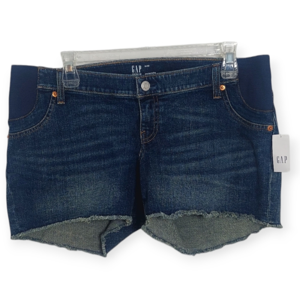 Gap Maternity Size 28/6 Denim Shorts Elastic Waistband